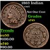 Image 1 : 1863 Indian Civil War Token 1c Grades xf+