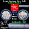 Image 1 : Buffalo Nickel Shotgun Roll in Old Bank Style 'Bell Telephone'  Wrapper 1919 & d Mint Ends