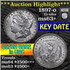 Image 1 : ***Auction Highlight*** 1897-o Morgan Dollar $1 Graded Select+ Unc By USCG (fc)