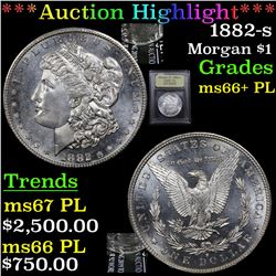 ***Auction Highlight*** 1882-s Morgan Dollar $1 Graded GEM++ PL By USCG (fc)