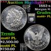 Image 1 : ***Auction Highlight*** 1882-s Morgan Dollar $1 Graded GEM++ PL By USCG (fc)