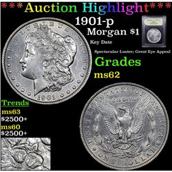 ***Auction Highlight*** 1901-p Morgan Dollar $1 Graded Select Unc By USCG (fc)