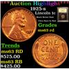 Image 1 : ***Auction Highlight*** 1925-s Lincoln Cent 1c Graded Select Unc RD By USCG (fc)