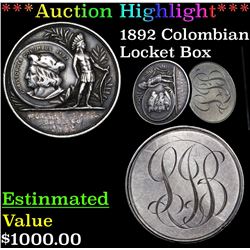 ***Auction Highlight*** 1892 Colombian Locket Box Grades (fc)