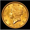 Image 2 : ***Auction Highlight*** 1854 TYPE 1 Gold Dollar $1 Graded GEM+ Unc (fc)