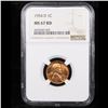 Image 2 : ***Auction Highlight*** NGC 1954-d Lincoln Cent 1c Graded ms67 rd By NGC (fc)