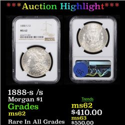 ***Auction Highlight*** NGC 1888-s /s Morgan Dollar $1 Graded ms62 By NGC (fc)