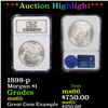 Image 1 : ***Auction Highlight*** NGC 1898-p Morgan Dollar $1 Graded ms65 By NGC (fc)