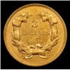 Image 3 : ***Auction Highlight*** 1857 Three Dollar Gold 3 Graded Choice AU/BU Slider By USCG (fc)