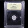 Image 4 : ***Auction Highlight*** 1851-o Three Cent Silver 3cs Graded GEM+ Unc BY uSCG (fc)