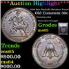 Image 1 : ***Auction Highlight*** 1938 New Rochelle Rainbow Toned Old Commem Half Dollar 50c Graded GEM Unc By