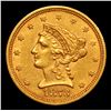 Image 2 : ***Auction Highlight*** 1873 Open 3 Gold Liberty Quarter Eagle $2 1/2 Graded Select+ Unc By USCG (fc