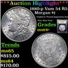 Image 1 : ***Auction Highlight*** 1880-p Vam 54 R5 Morgan Dollar $1 Graded Choice+ Unc By USCG (fc)