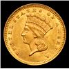 Image 2 : ***Auction Highlight*** 1862 Gold Dollar $1 Graded GEM Unc By USCG (fc)