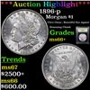 Image 1 : ***Auction Highlight*** 1896-p Morgan Dollar $1 Graded GEM++ Unc By USCG (fc)