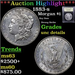 ***Auction Highlight*** 1883-s Morgan Dollar $1 Graded Unc Details By USCG (fc)