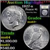 Image 1 : ***Auction Highlight*** 1927-s Peace Dollar $1 Graded Select+ Unc By USCG (fc)