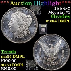 ***Auction Highlight*** 1884-o Morgan Dollar $1 Graded Choice Unc DMPL By USCG (fc)