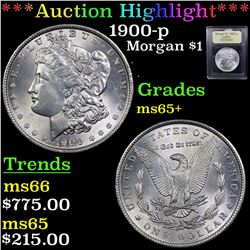 ***Auction Highlight*** 1900-p Morgan Dollar $1 Graded GEM+ Unc By USCG (fc)