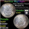 Image 1 : ***Auction Highlight*** 1884-o Rainbow Toned Morgan Dollar $1 Graded GEM++ Unc By USCG (fc)