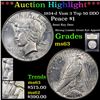 Image 1 : ***Auction Highlight*** 1934-d Vam 3 Top 50 DDO Peace Dollar $1 Graded Select Unc By USCG (fc)