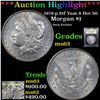 Image 1 : ***Auction Highlight*** 1878-p 8tf Vam 8 Hot 50 Morgan Dollar $1 Graded Select Unc By USCG (fc)
