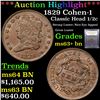 Image 1 : ***Auction Highlight*** 1829 Cohen-1 Classic Head half cent 1/2c Graded Select+ Unc BN By USCG (fc)