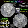 Image 1 : ***Auction Highlight*** 1903-p Morgan Dollar $1 Graded Choice Unc+ PL By USCG (fc)