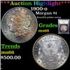 Image 1 : ***Auction Highlight*** 1900-o Morgan Dollar $1 Graded GEM+ Unc By USCG (fc)