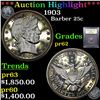Image 1 : Proof ***Auction Highlight*** 1903 Barber Quarter 25c Graded Select Proof By USCG (fc)