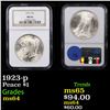Image 1 : NGC 1923-p Peace Dollar $1 Graded ms64 By NGC