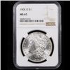 Image 2 : NGC 1904-o Morgan Dollar $1 Graded ms65 By NGC