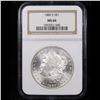 Image 2 : NGC 1880-s Morgan Dollar $1 Graded ms64 By NGC