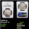 Image 1 : NGC 1896-p Morgan Dollar $1 Graded ms63 By NGC
