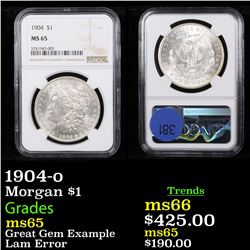 NGC 1904-o Morgan Dollar $1 Graded ms65 By NGC