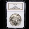 Image 2 : NGC 1922-p Peace Dollar $1 Graded ms64 By NGC