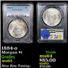 Image 1 : PCGS 1884-o Morgan Dollar $1 Graded ms63 By PCGS