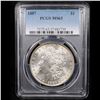 Image 2 : PCGS 1887-p Rainbow Toned Morgan Dollar $1 Graded ms63 By PCGS