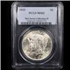 Image 2 : PCGS 1923-p Peace Dollar $1 Graded ms62 By PCGS