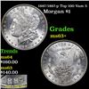 Image 1 : 1887/1887-p Top 100 Vam 5 Morgan Dollar $1 Grades Select+ Unc