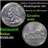 Image 1 : 2000-p Virginia Mint Error Washington Quarter 25c Grades Select Unc
