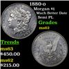 Image 1 : 1880-o Morgan Dollar $1 Grades Select Unc