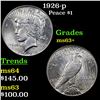 Image 1 : 1926-p Peace Dollar $1 Grades Select+ Unc