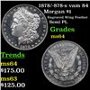 Image 1 : 1878/-878-s vam 84 Morgan Dollar $1 Grades Choice Unc