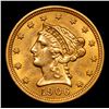 Image 2 : 1906-p Gold Liberty Quarter Eagle $2 1/2 Grades Select Unc