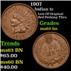 Image 1 : 1907 Indian Cent 1c Grades Select Unc BN