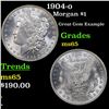 Image 1 : 1904-o Morgan Dollar $1 Grades GEM Unc