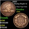 Image 1 : 1857 Flying Eagle Cent 1c Grades vf+