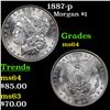 Image 1 : 1887-p Morgan Dollar $1 Grades Choice Unc