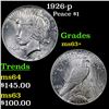 Image 1 : 1926-p Peace Dollar $1 Grades Select+ Unc